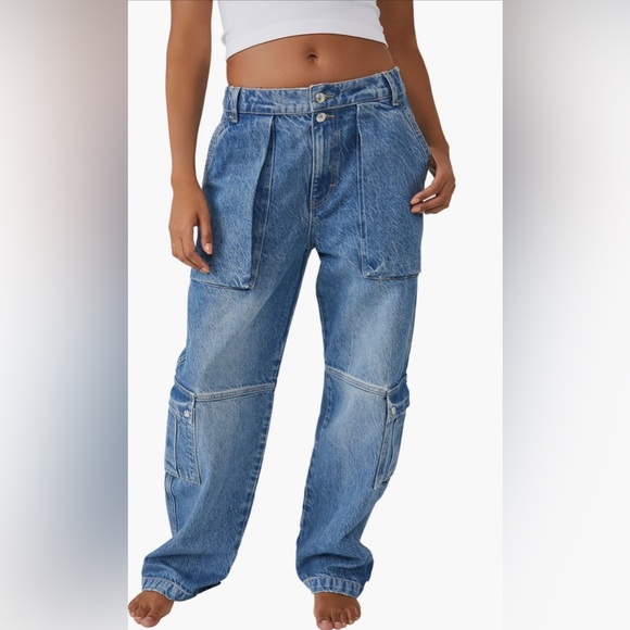 Free People We The Free Marx Cargo Jeans Sz 27